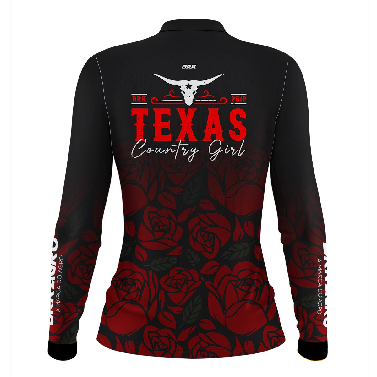 Camisa Agro Brk Feminina Texas Country Girl Preta com Proteção com Proteção Solar UV50+ - BRK AGRO