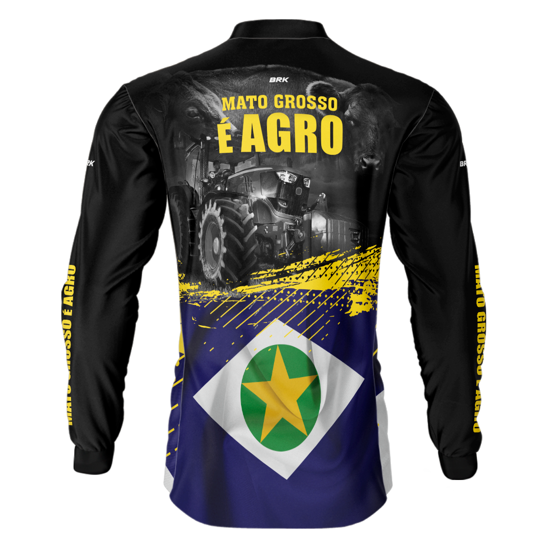 Camisa Agro Brk Mato Grosso é Agro com Proteção Solar UV50+ - BRK AGRO