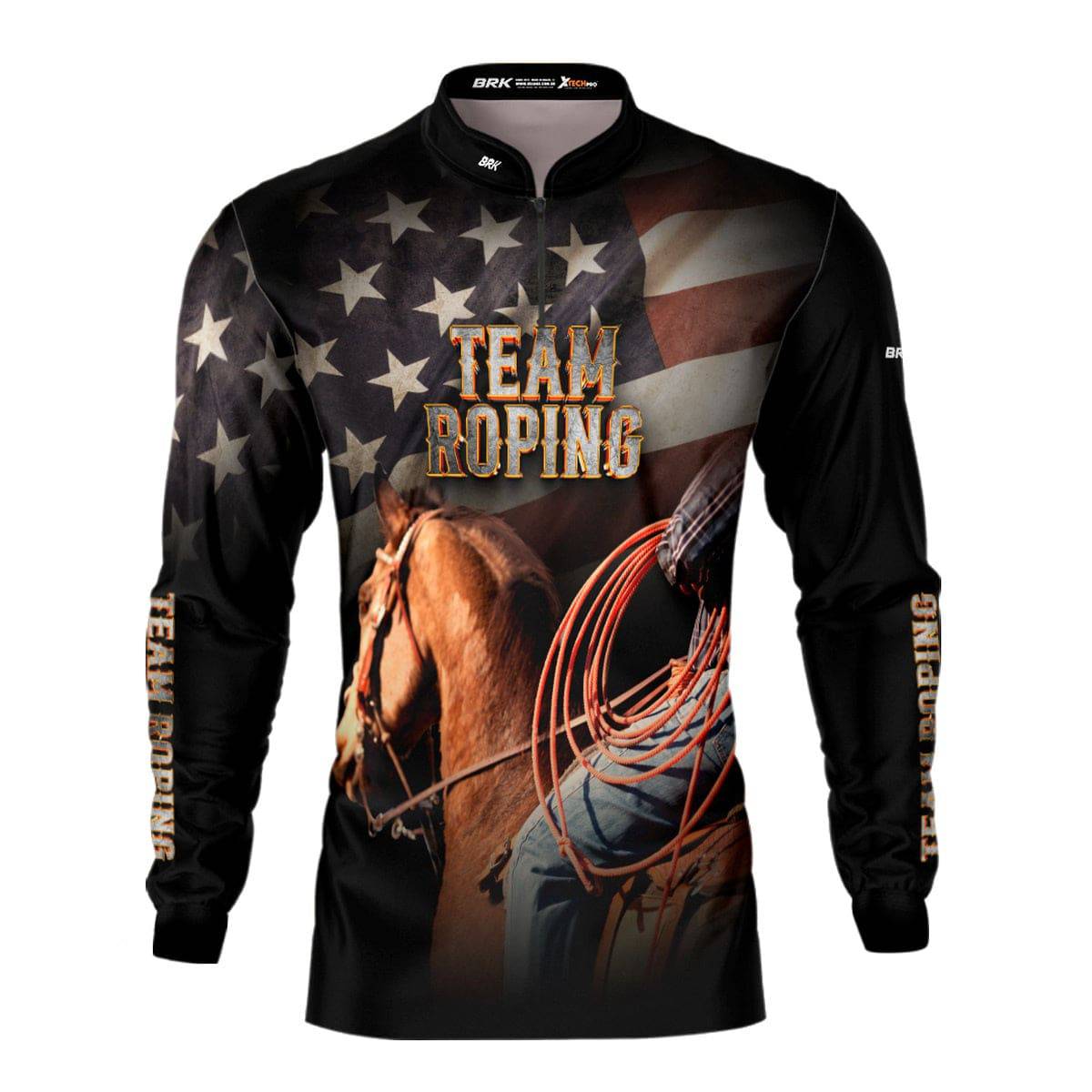 Camisa Agro Brk Team Roping Estados Unidos com Proteção UV50+ - BRK AGRO