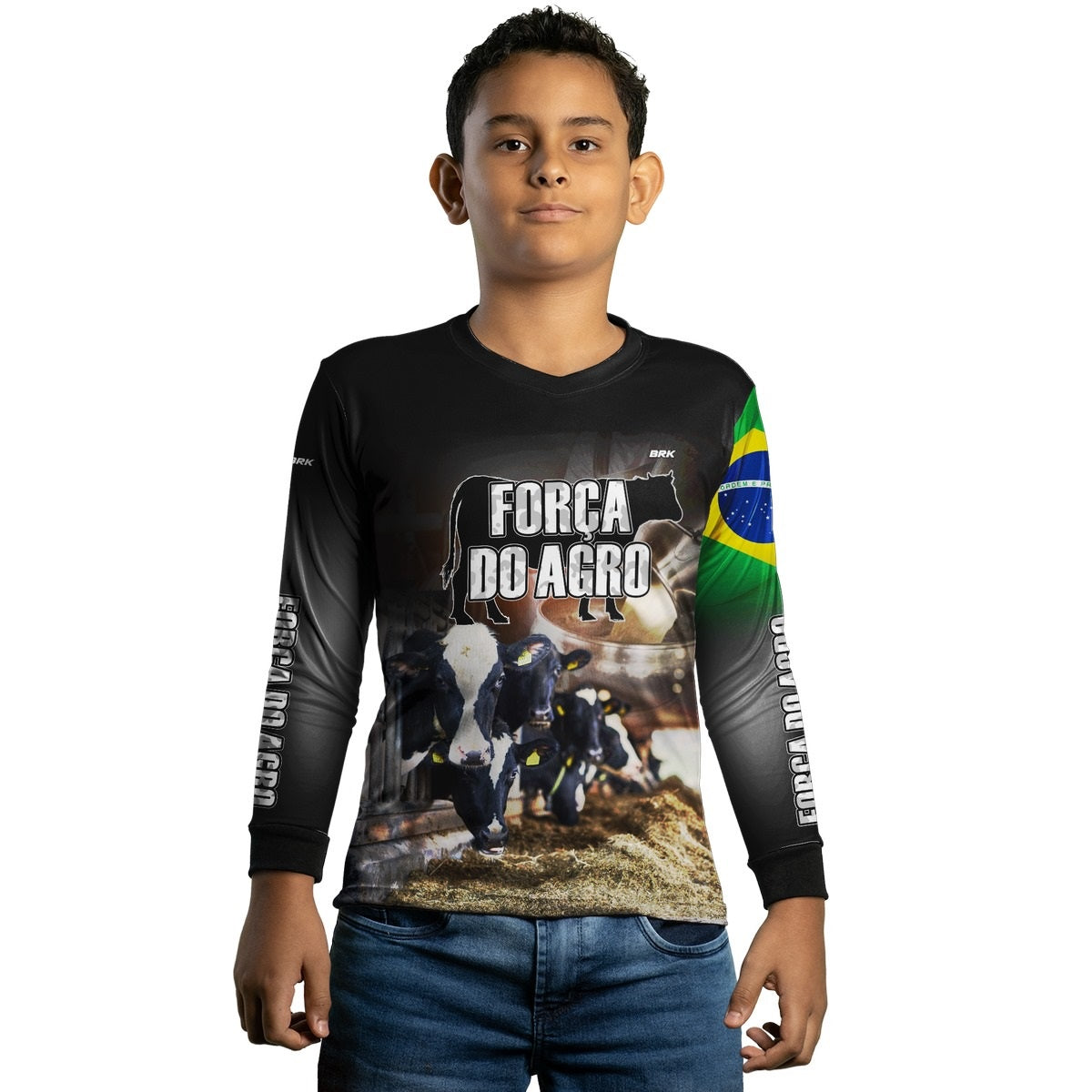 Camisa Agro Brk Produtor de Leite com Proteção Solar UV50+ - Brk Agro