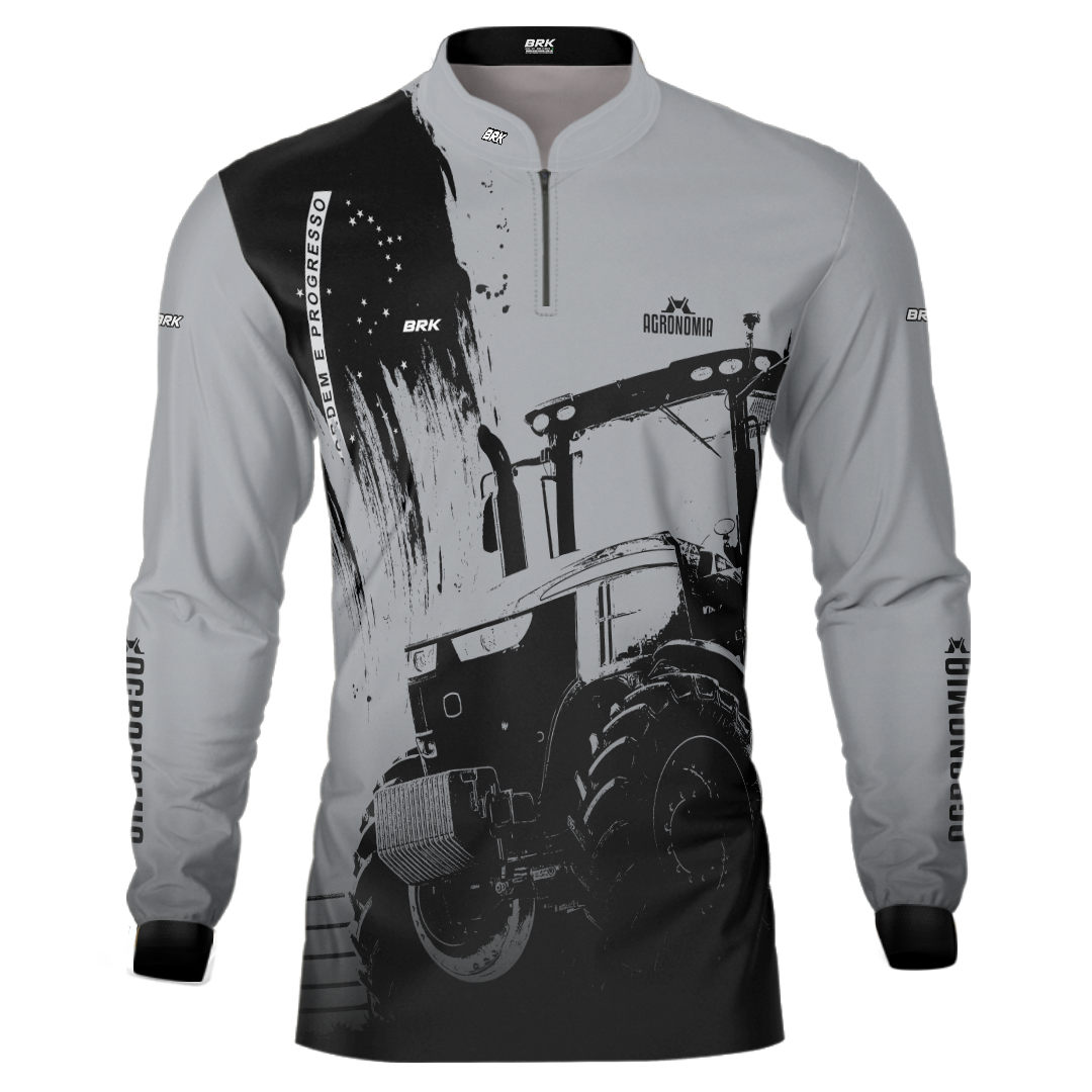 Camisa Agro Brk Cinza Agronomia 2.0 com UV50+