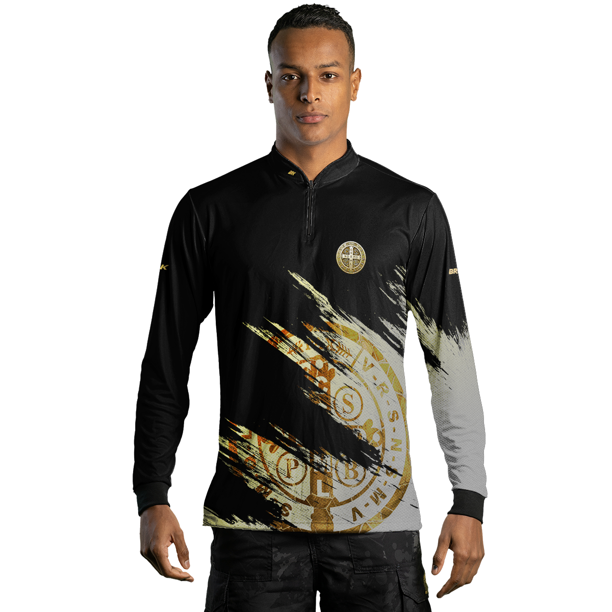 Kit 1 Boné Trucker Agro São Bento + 1 Camisa Agro Brk Grunge com Proteção Solar UV50+ - Brk Agro