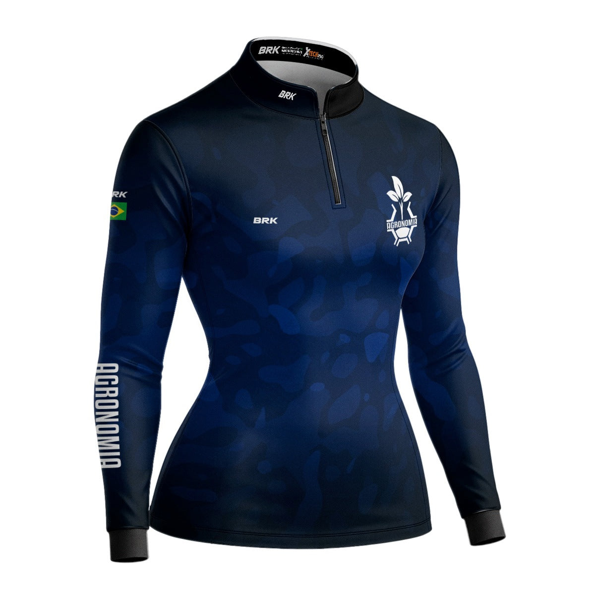 Camisa Agro Feminina Brk Azul Símbolo Agronomia com UV50+ - Brk Agro