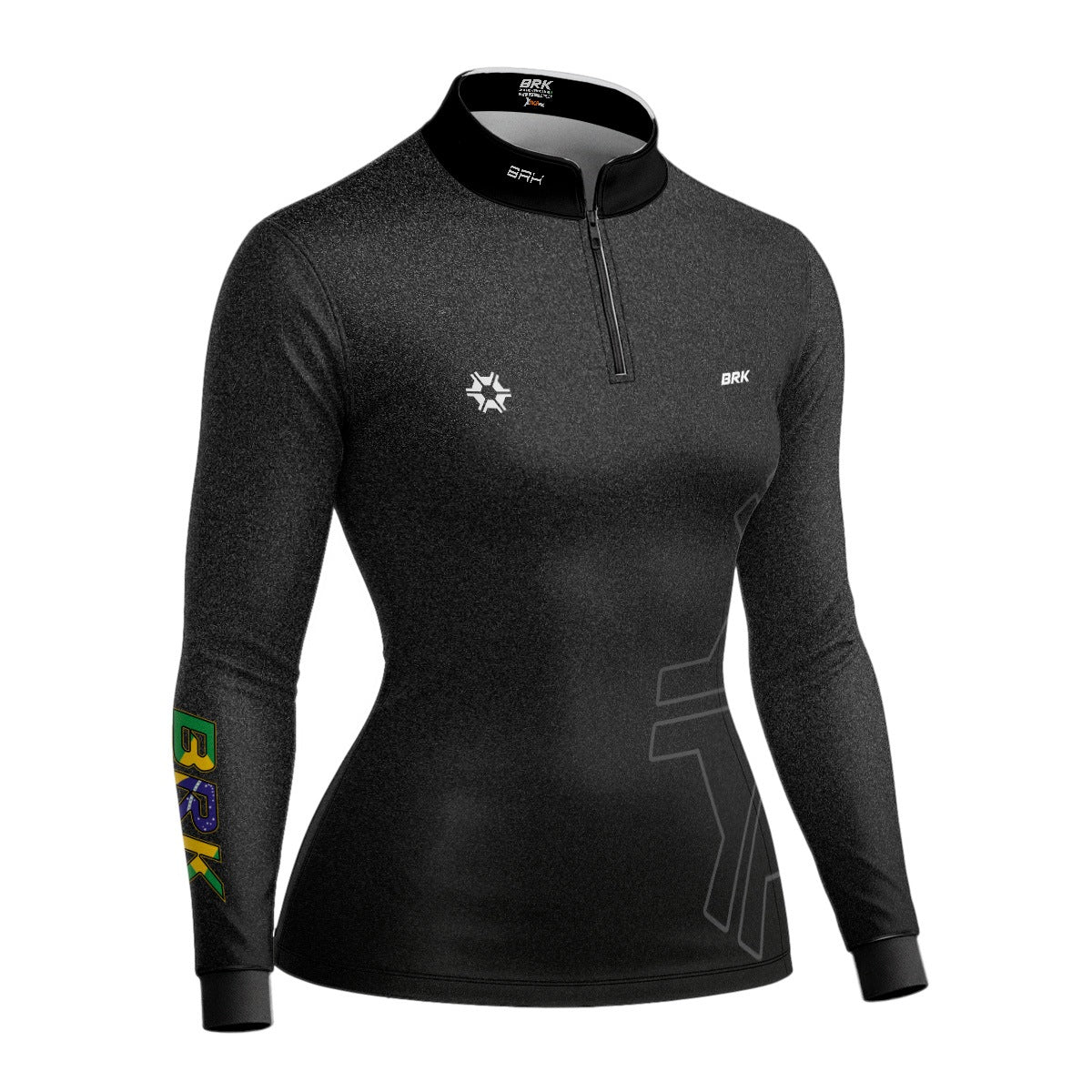 Camisa Agro Feminina Brk Agronomia Cinza com Proteção Solar UV50+ - Brk Agro