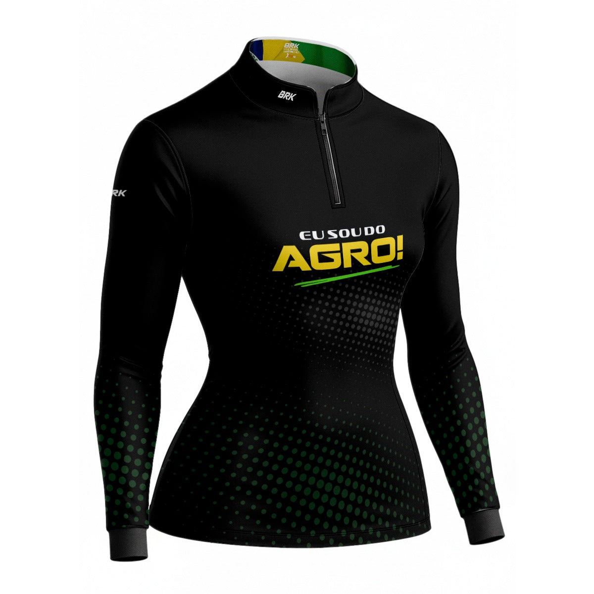Camisa UV50 Agro Feminina Brk Eu Sou do Agro Preta - Brk Agro
