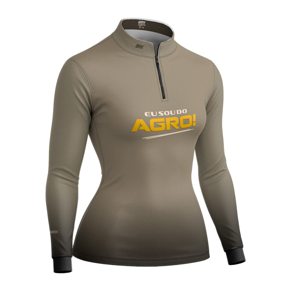 Camisa Agro Feminina Brk Eu Sou Do Agro Areia com Proteção Solar UV50+ - Brk Agro