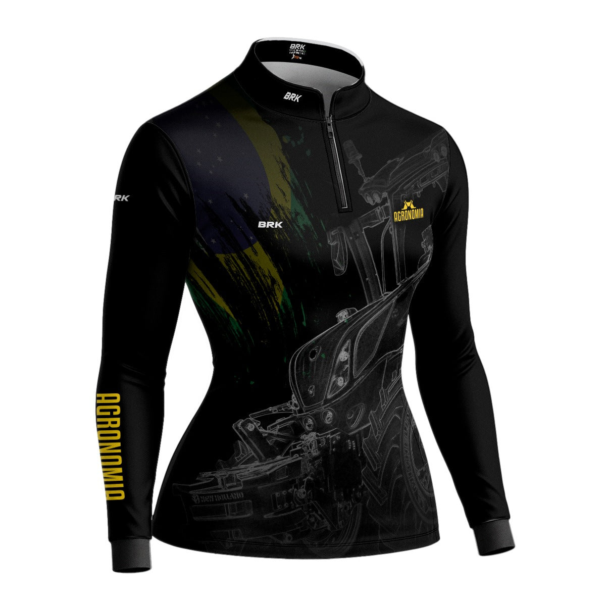 Camisa Agro Feminina Brk Agronomia Preta 2 com UV50+ - Brk Agro