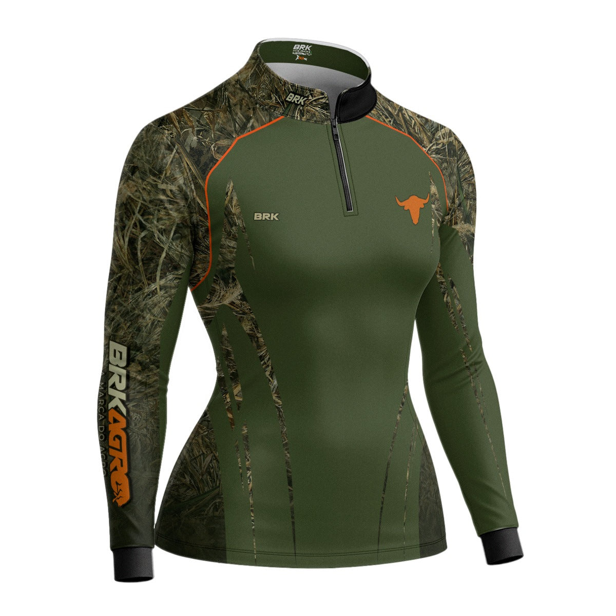 Camisa Agro Feminina Brk Agronomia Real Tree com UV50+ - Brk Agro
