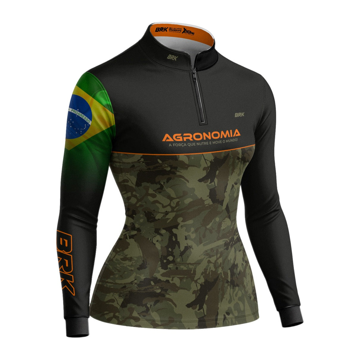 Camisa Agro Feminina Brk Agronomia Trator com Proteção Solar UV50+ - Brk Agro
