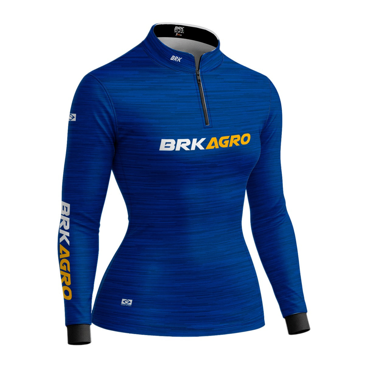 Camisa Agro Feminina Brk Mescla Azul Royal com Proteção Solar UV50+ - Brk Agro