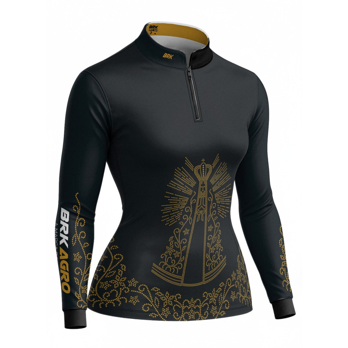 Camisa Agro Brk Feminina Nossa Senhora Strass com Proteção Solar UV50+ - Brk Agro