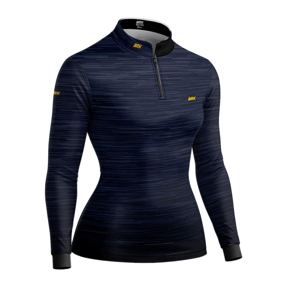 Camisa Agro Feminina Brk Mescla Azul Escuro com Proteção Solar UV50+ - Brk Agro