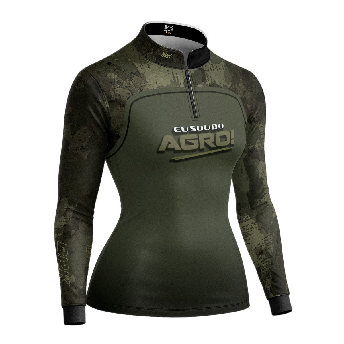 Camisa UV50 Agro Feminina Brk Eu Sou do Agro Básicas Long Horn - Brk Agro
