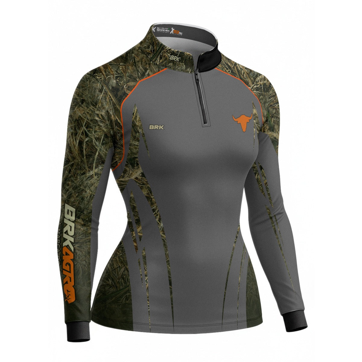 Camisa Agro Feminina Brk Camuflado Real Tree com Proteção Solar UV50+ - Brk Agro