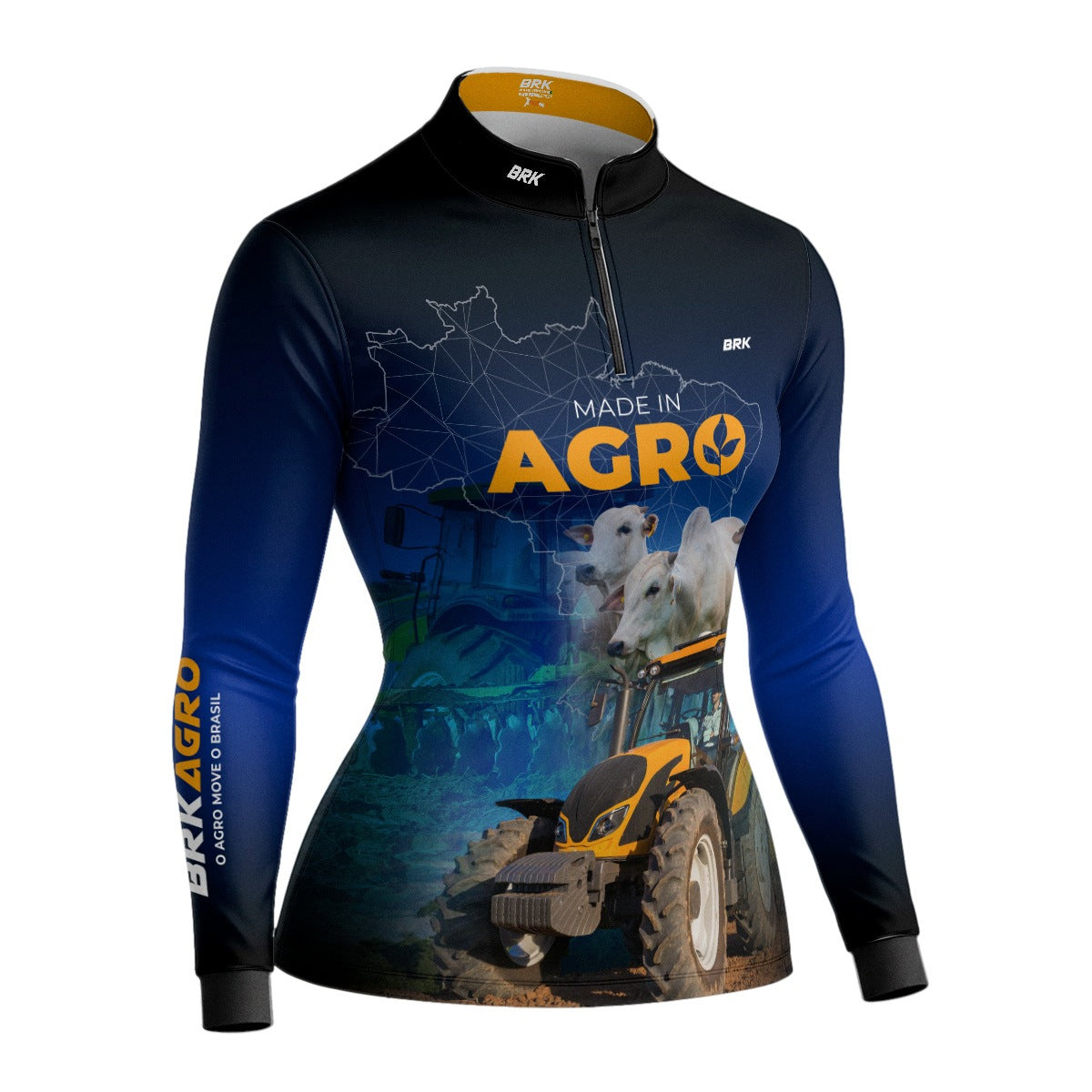 Camisa Agro Feminina Brk Made in Agro Pecuária com Proteção Solar UV50+ - Brk Agro