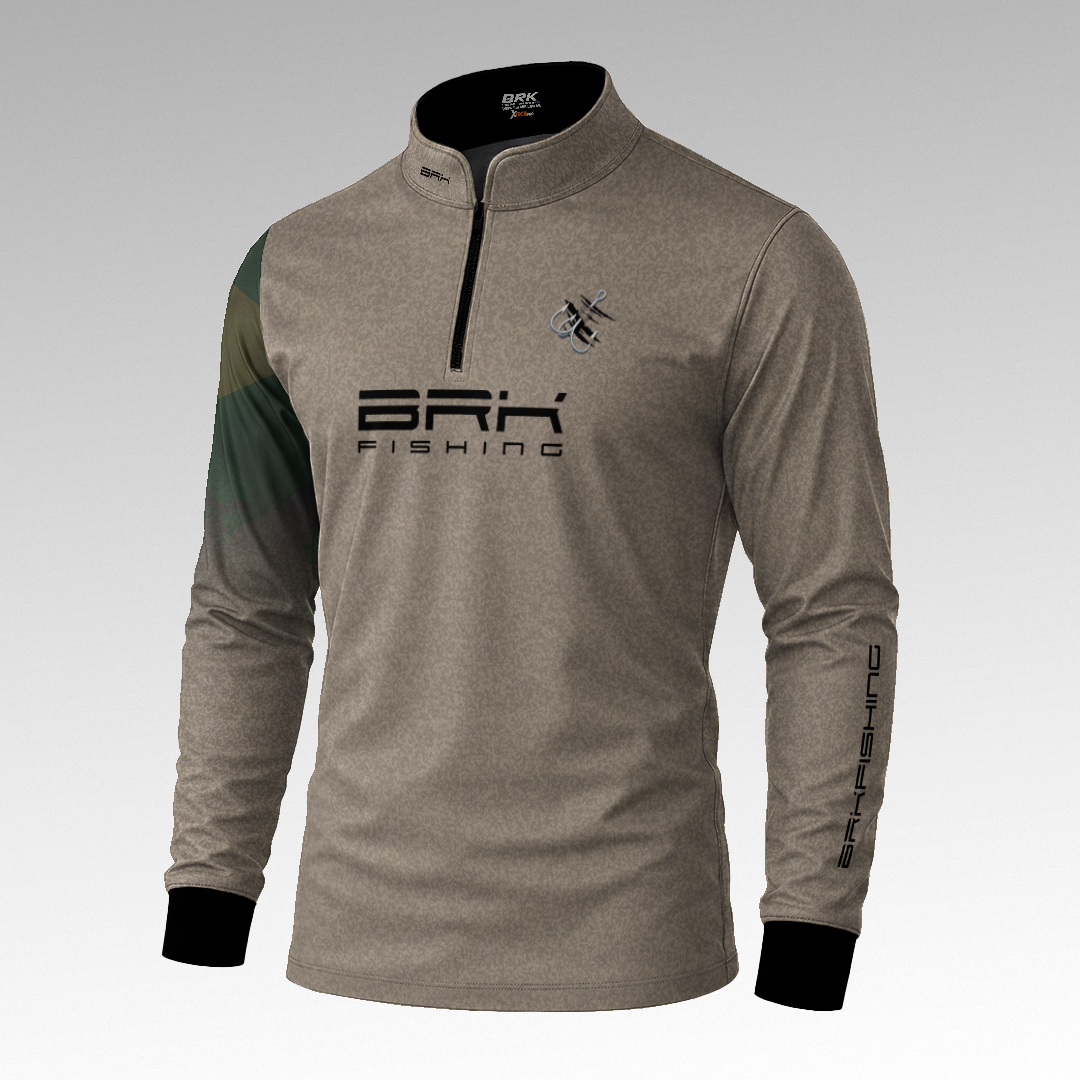 Camisa de Pesca Brk Garateia Clean Bandeira Brasil com Proteção Solar UV50+