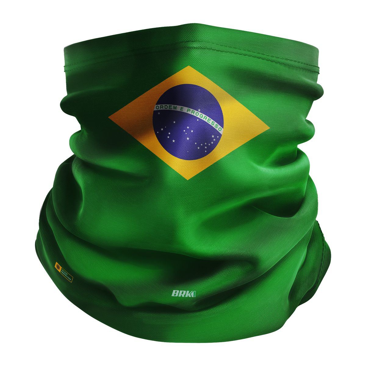 Bandana Balaclava Tubeneck Brk Brasil Verde com UV50+ - Brk Agro