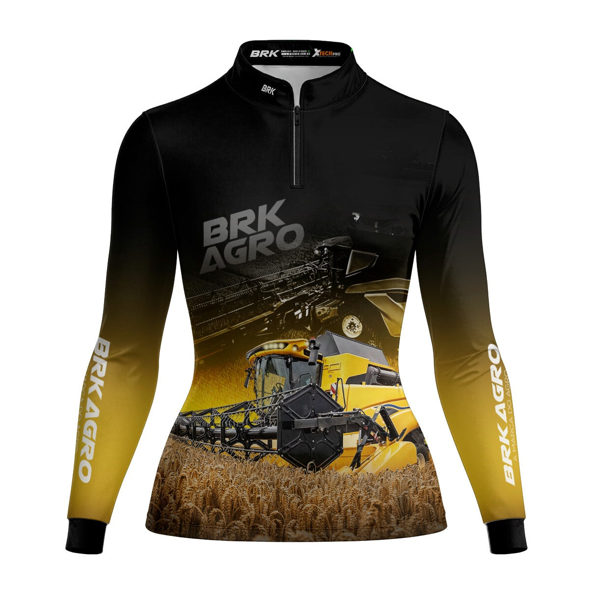 Camisa Agro Feminina Brk Colheitadeira CR11 com Proteção Solar UV50+ - Brk Agro