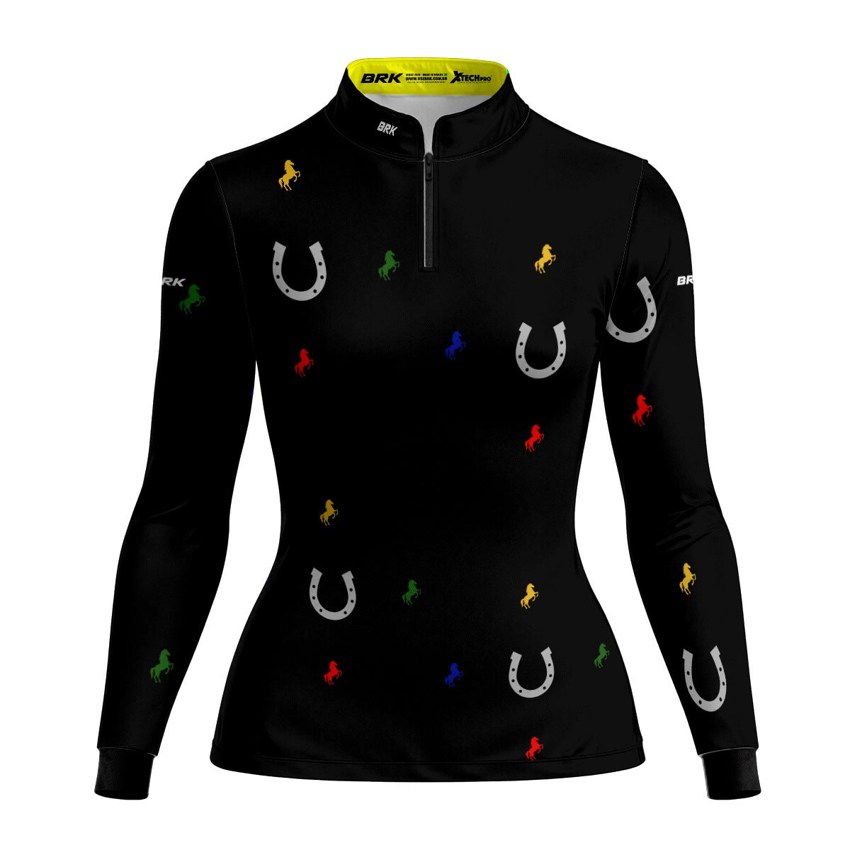 Camisa Agro Brk Ferradura Cavalos Coloridos com Proteção Solar UV50+ - Brk Agro