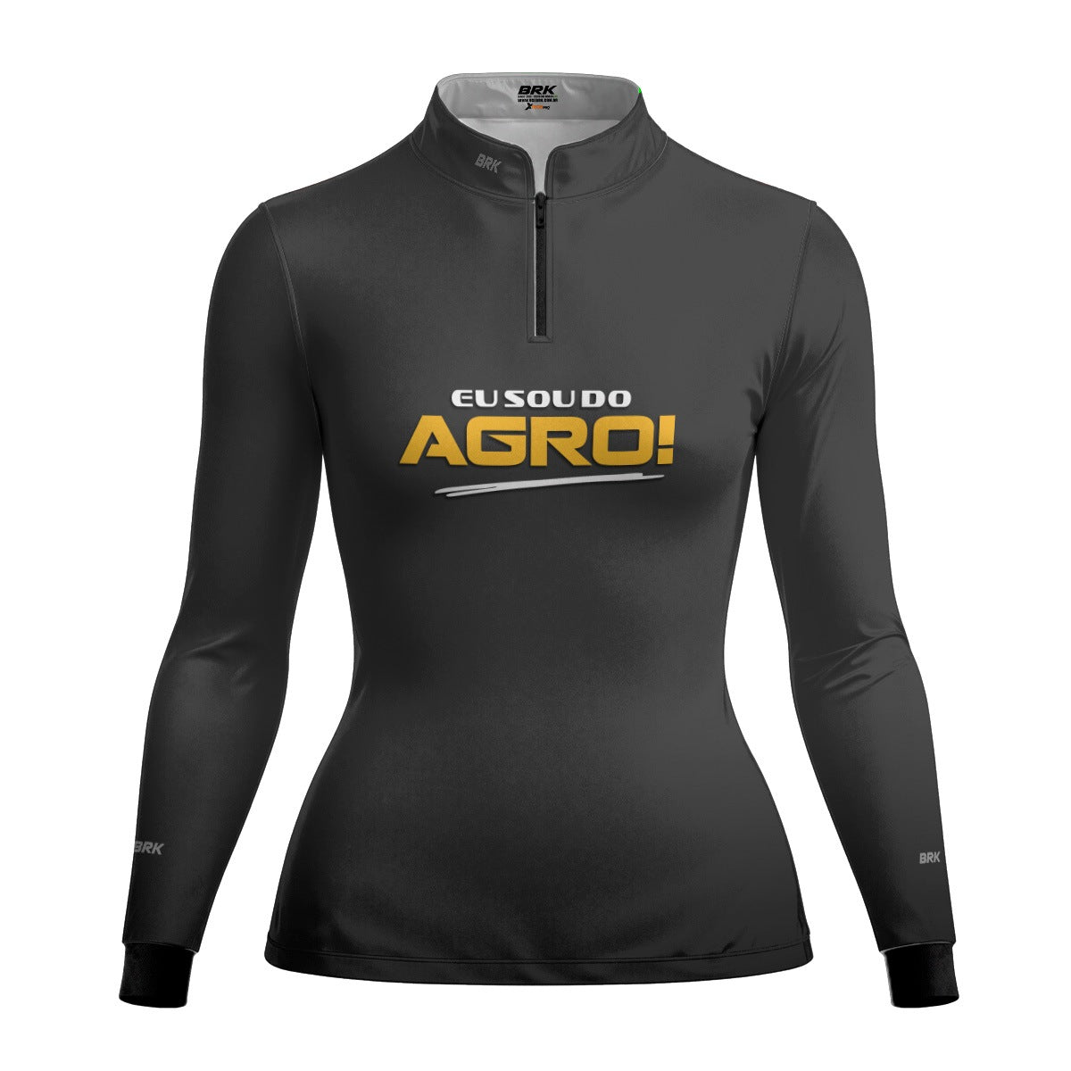 Camisa Agro Feminina Brk Eu Sou Do Agro Clean Cinza com Proteção Solar UV50+ - Brk Agro