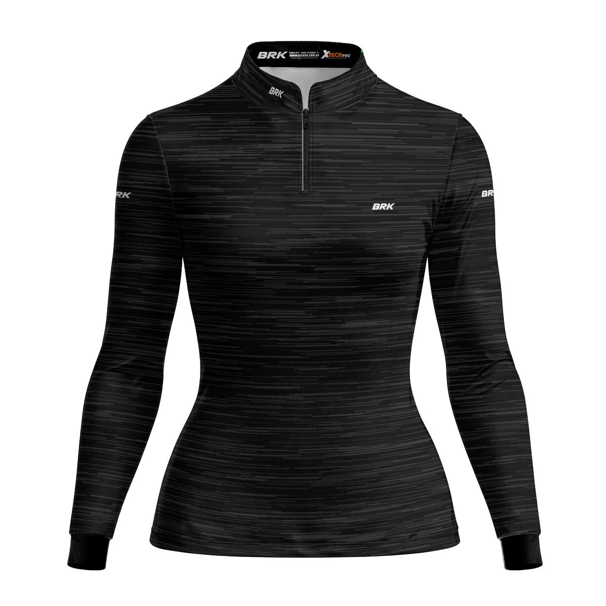 Camisa Agro Feminina Brk Mescla Cinza Escuro com Proteção Solar UV50+ - Brk Agro
