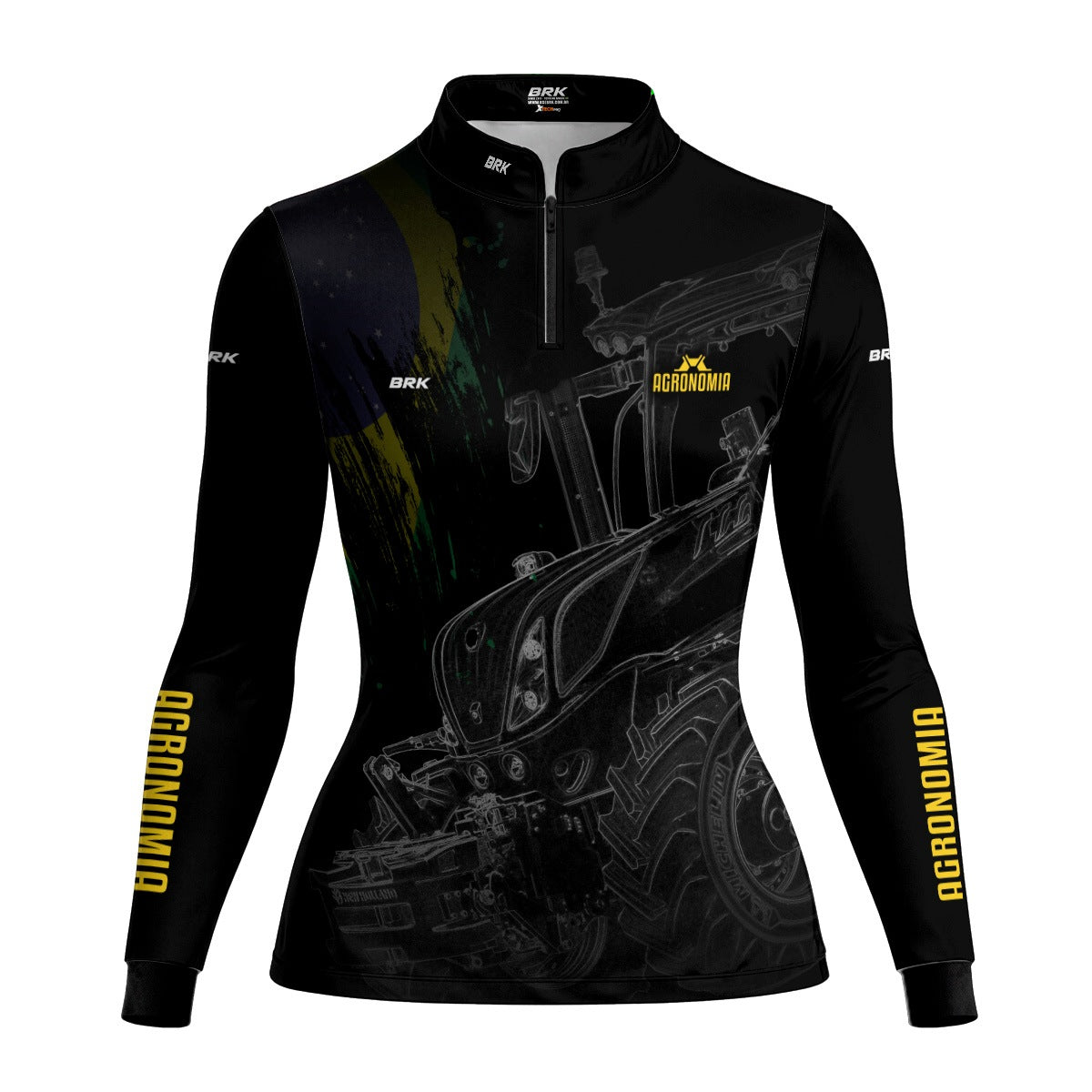 Camisa Agro Feminina Brk Agronomia Preta 2 com UV50+ - Brk Agro