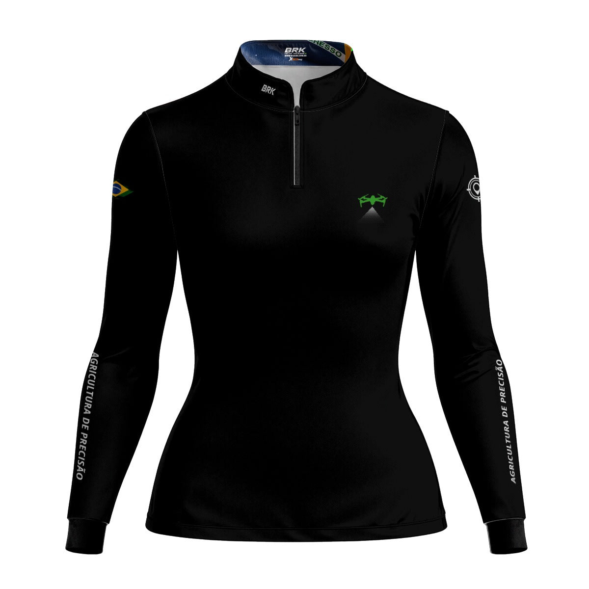 Camisa Agro Feminina Brk Agricultura de Precisão V2 com Proteção Solar UV50+ - Brk Agro