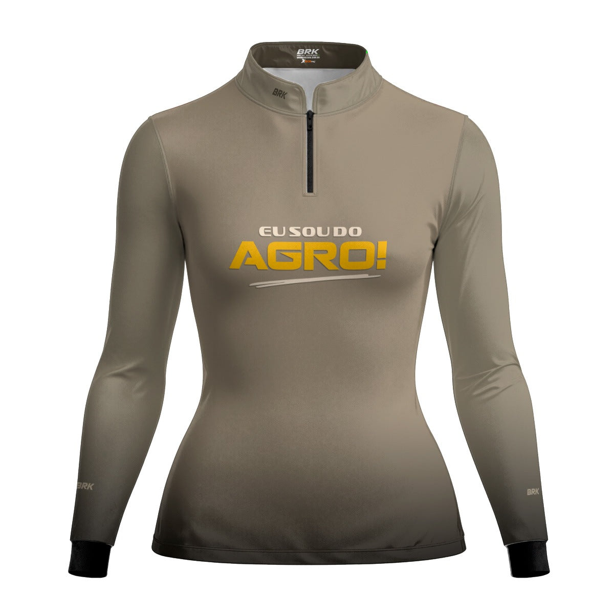 Camisa Agro Feminina Brk Eu Sou Do Agro Areia com Proteção Solar UV50+ - Brk Agro