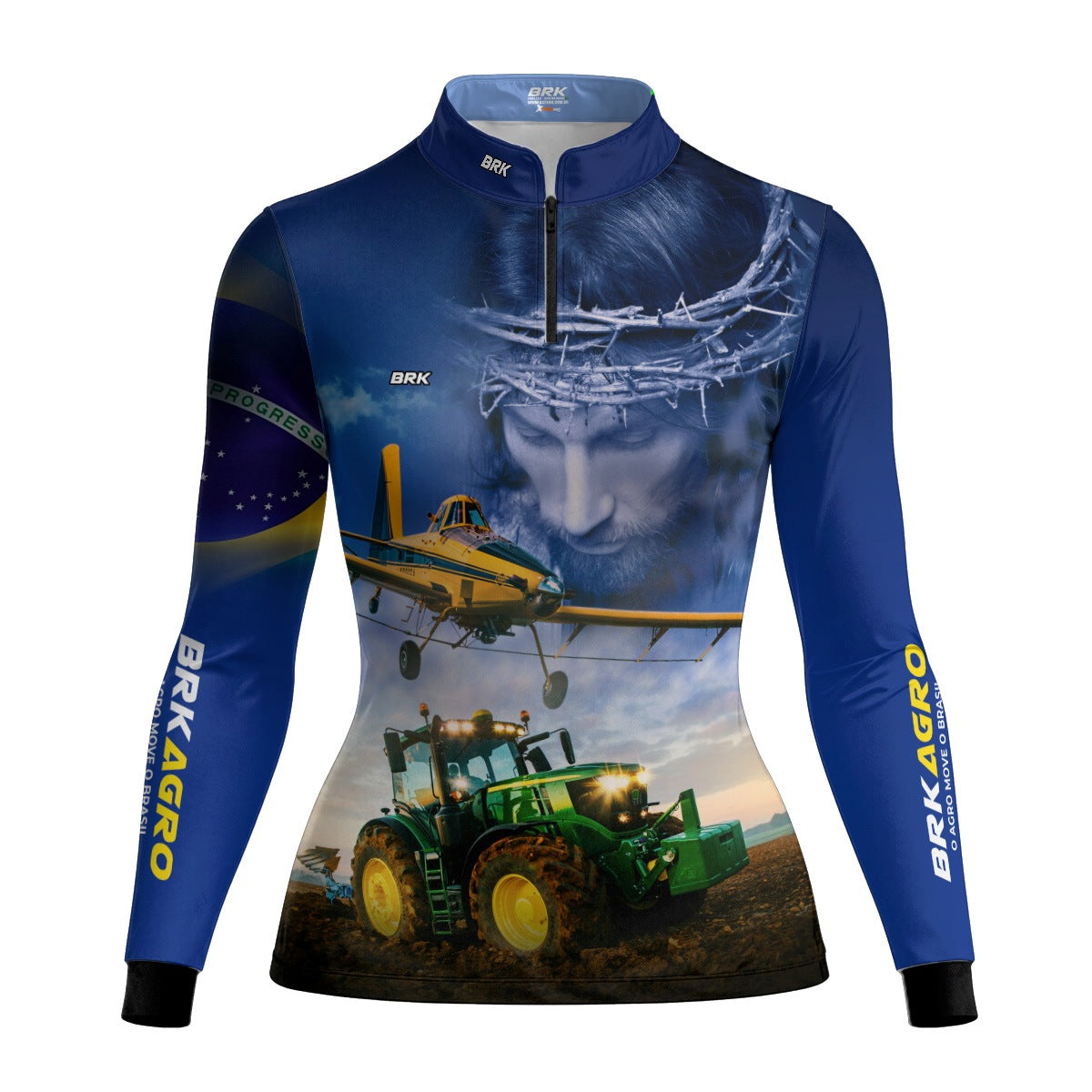 Camisa Agro Feminina Brk Jesus Agricultura de Precisão com Proteção Solar UV50+ - Brk Agro