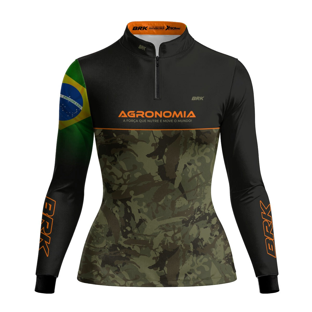 Camisa Agro Feminina Brk Agronomia Trator com Proteção Solar UV50+ - Brk Agro