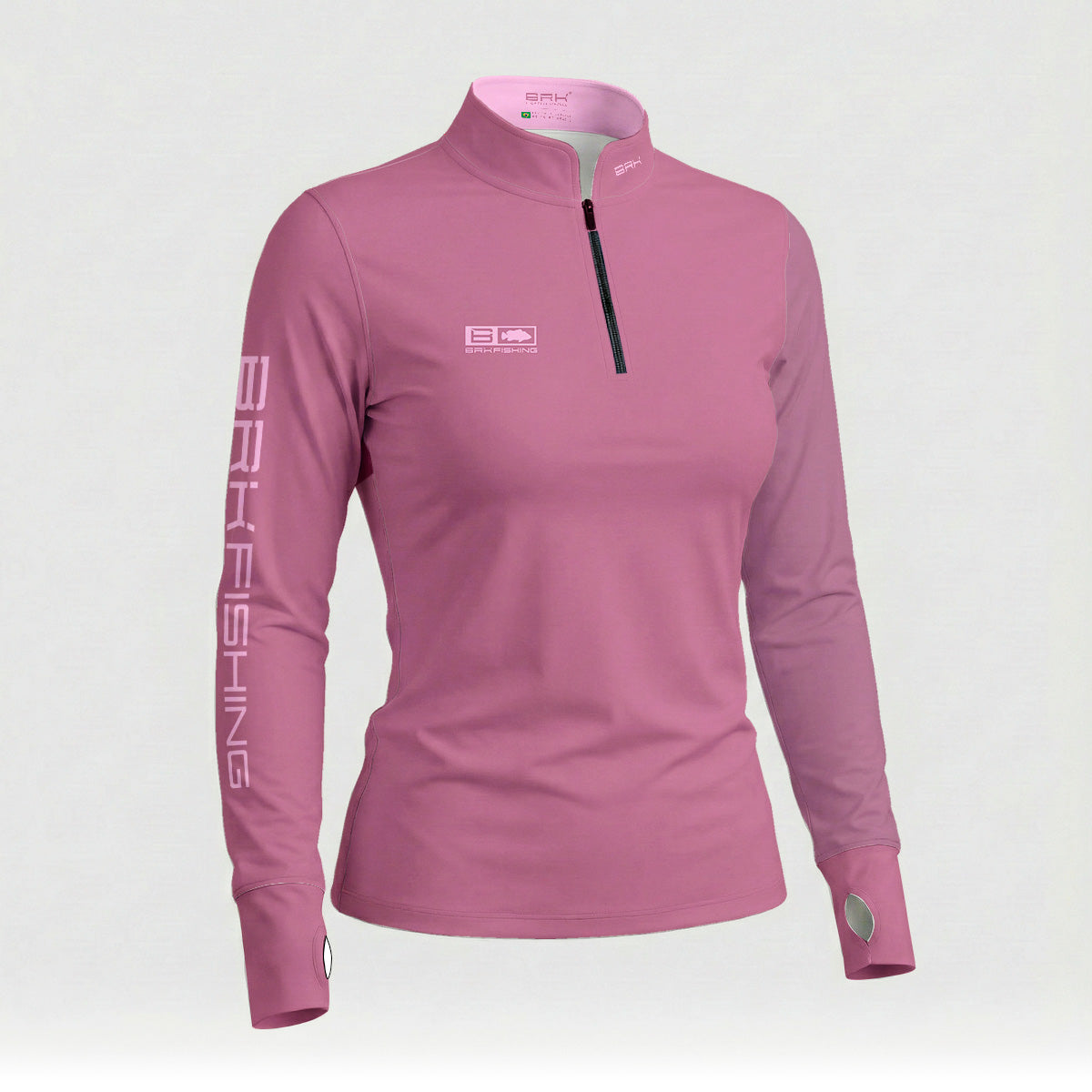Camisa ArmorX Feminina Brk Fishing Rosa Lisa com Proteção Solar UV50+