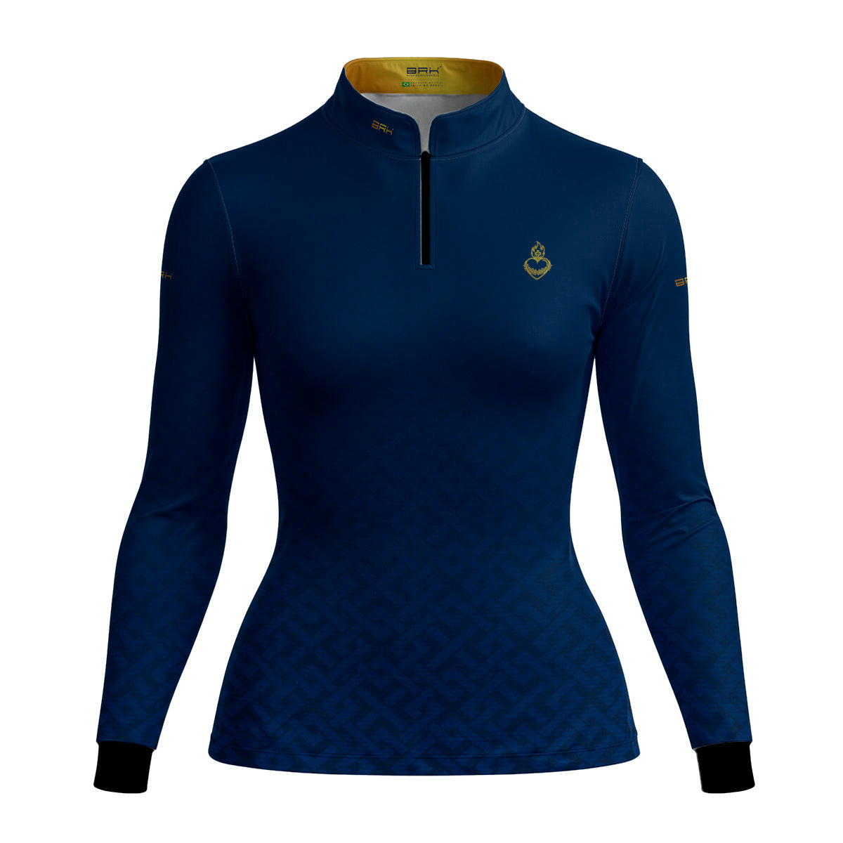 Camisa Feminina Nossa Senhora Aparecida Vitral Azul com UV50