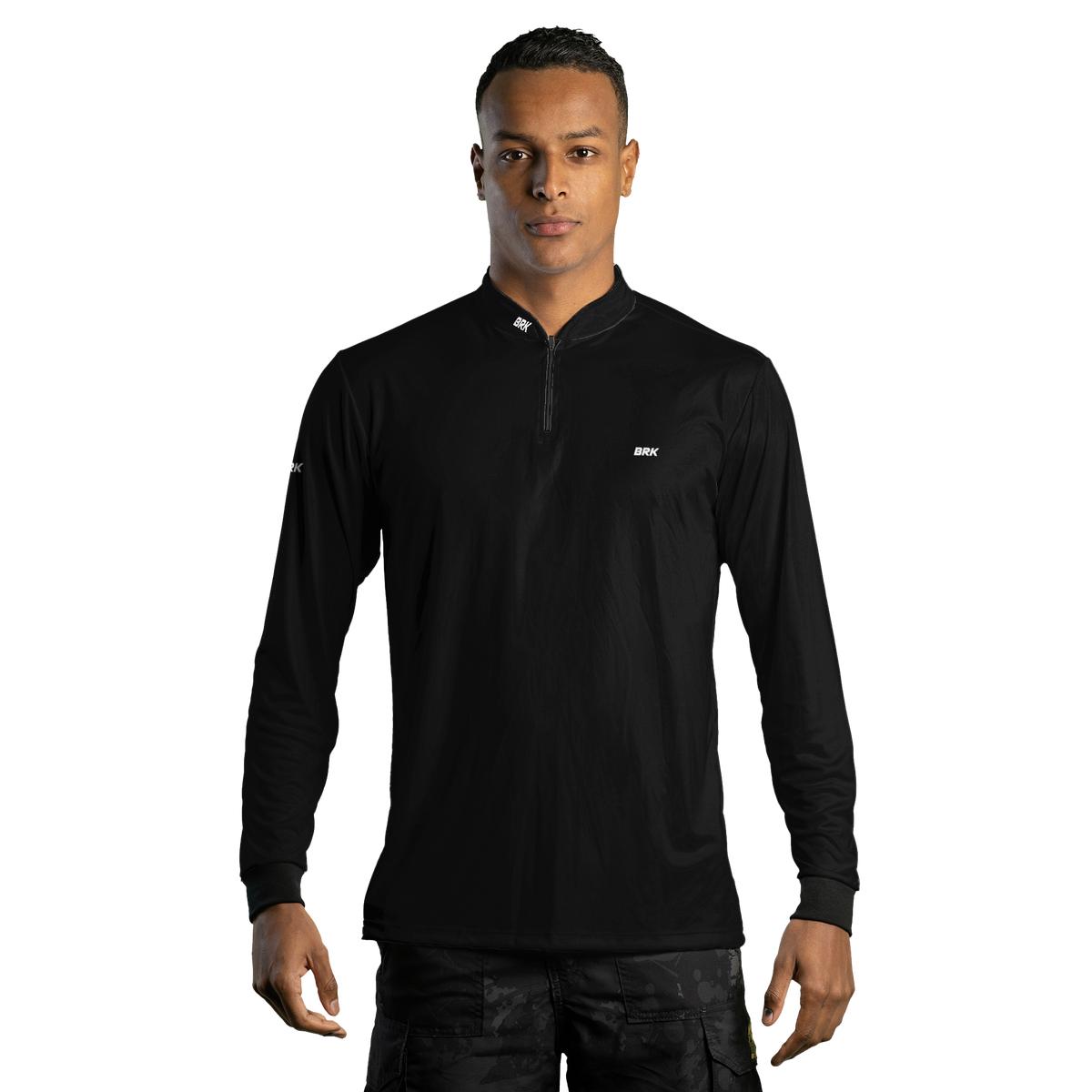 Camisa Brk Manga Longa Preta com Proteção Uv50+ - Tamanho: G1