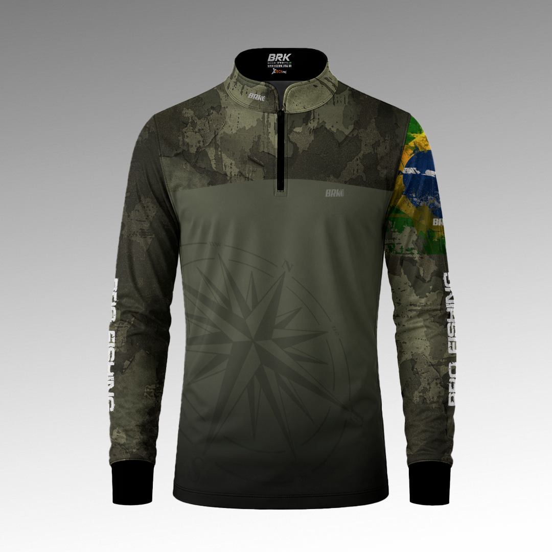Camisa Agro Brk Bussola Brasil Camuflada com Proteção Uv50+ - Tamanho: G2