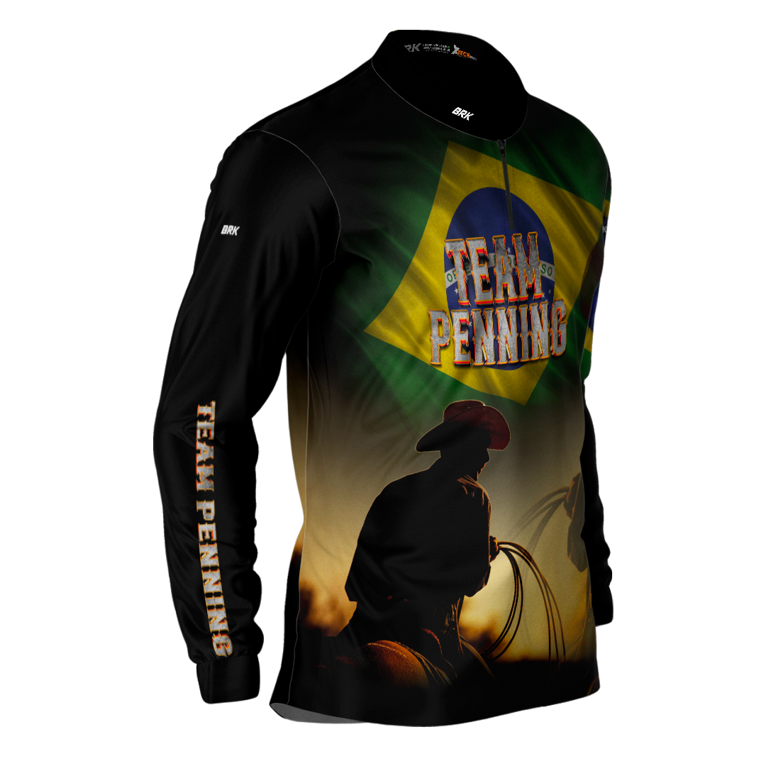 Camisa Agro Brk TEAM PENNING Brasil Com Proteção UV50+ - BRK AGRO