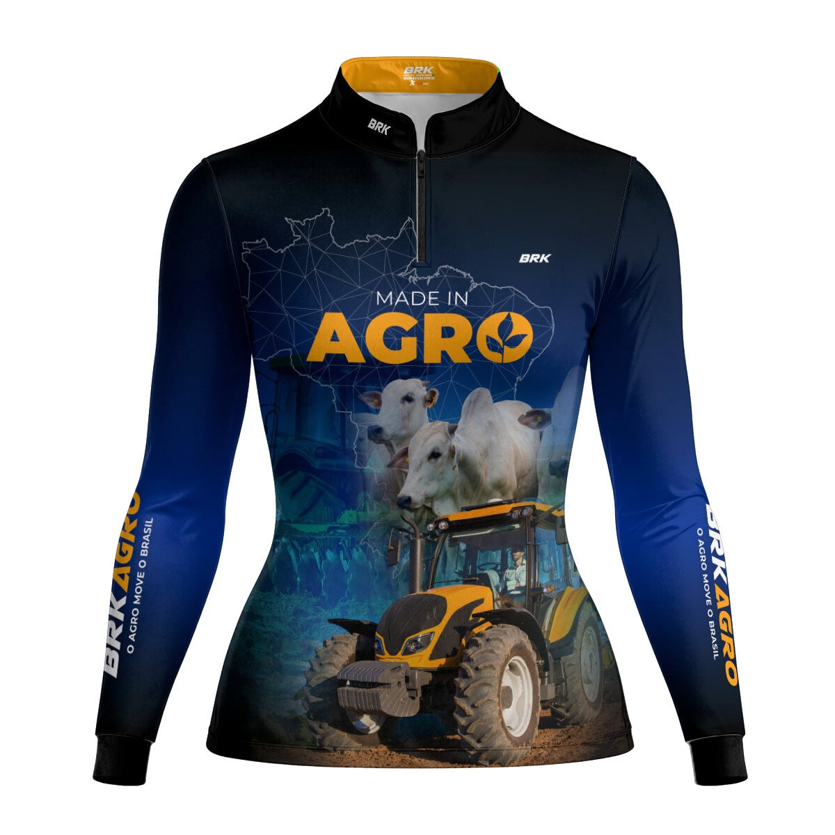 Camisa Agro Feminina Brk Made in Agro Pecuária com Proteção Solar UV50+ - Brk Agro