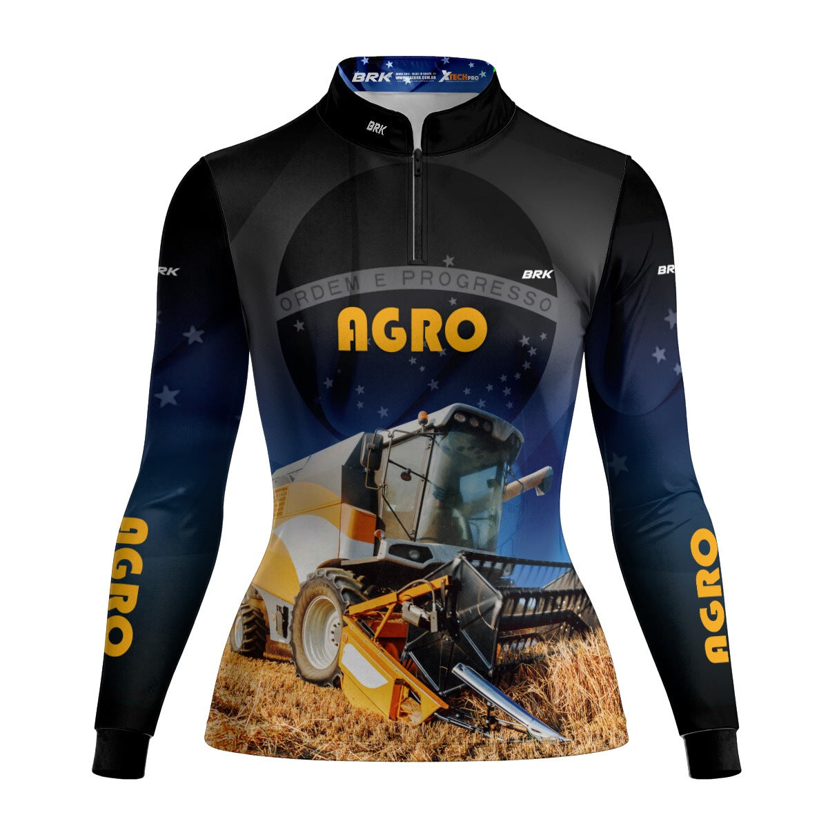 Camisa Agro Feminina Brk Trator com Proteção Solar UV50+ - Brk Agro