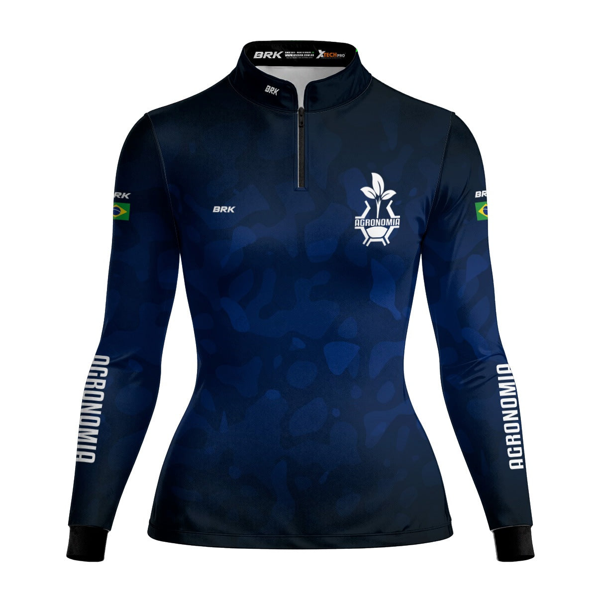 Camisa Agro Feminina Brk Azul Símbolo Agronomia com UV50+ - Brk Agro