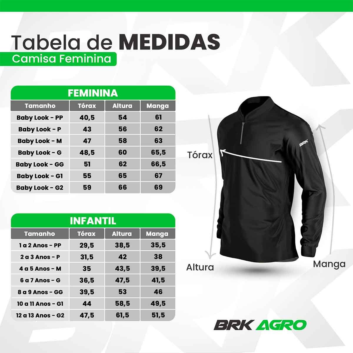 Camisa Agro Brk Feminina Muladeiros com UV50+ - BRK AGRO