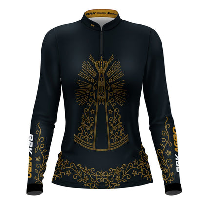 Camisa Agro Brk Feminina Nossa Senhora Strass com Proteção Solar UV50+ - Brk Agro