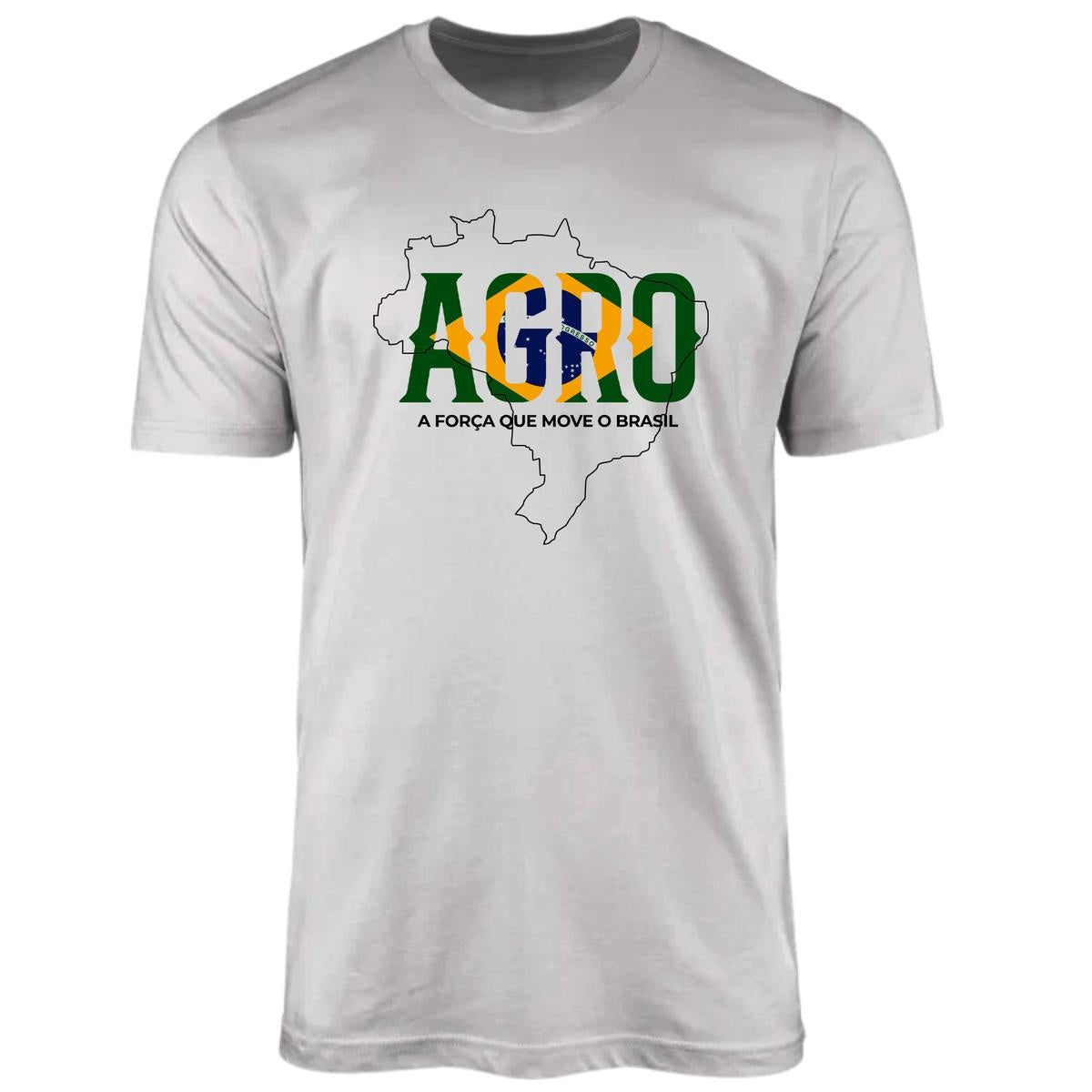 Camiseta Agro Brk A Força do Agro Move o Brasil com Algodão Premium - Brk Agro