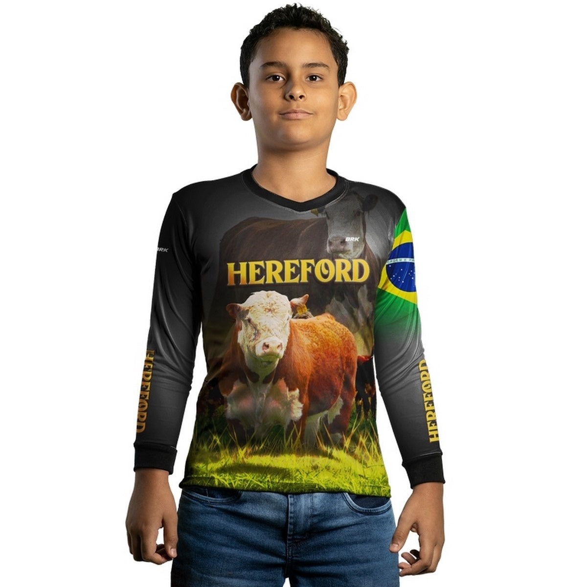 Camisa Agro Brk Raça Hereford com Proteção Solar UV50+ - BRK AGRO