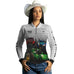Camisa Feminina Agro Brk Brasil é Agro Branca com Proteção Solar UV50+ - Brk Agro