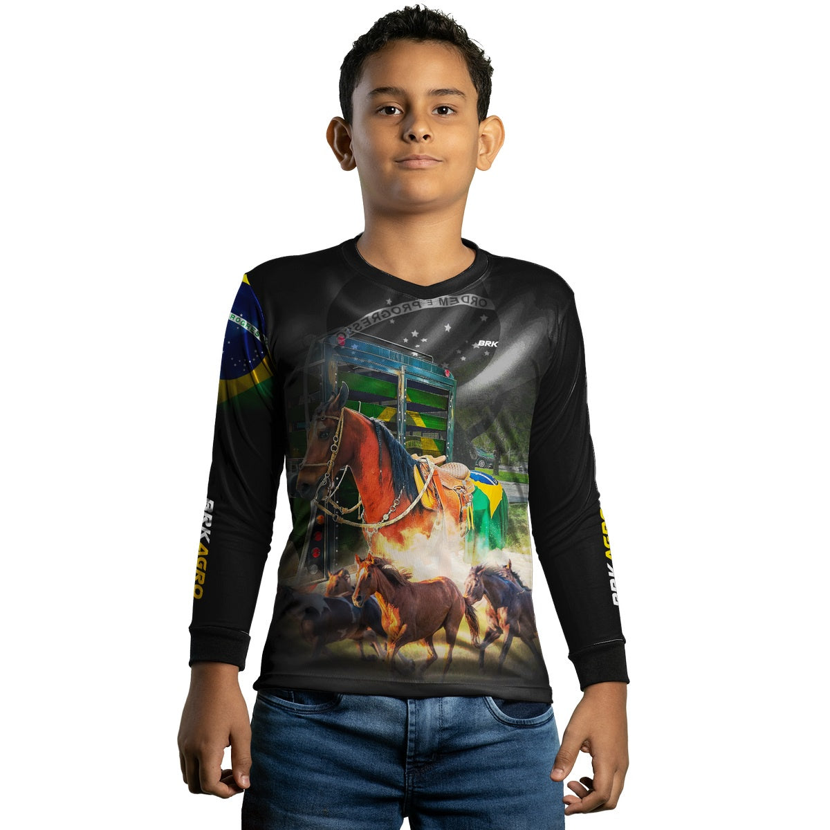 Camisa Agro Brk Cavalos Comitiva com UV50+ - BRK AGRO