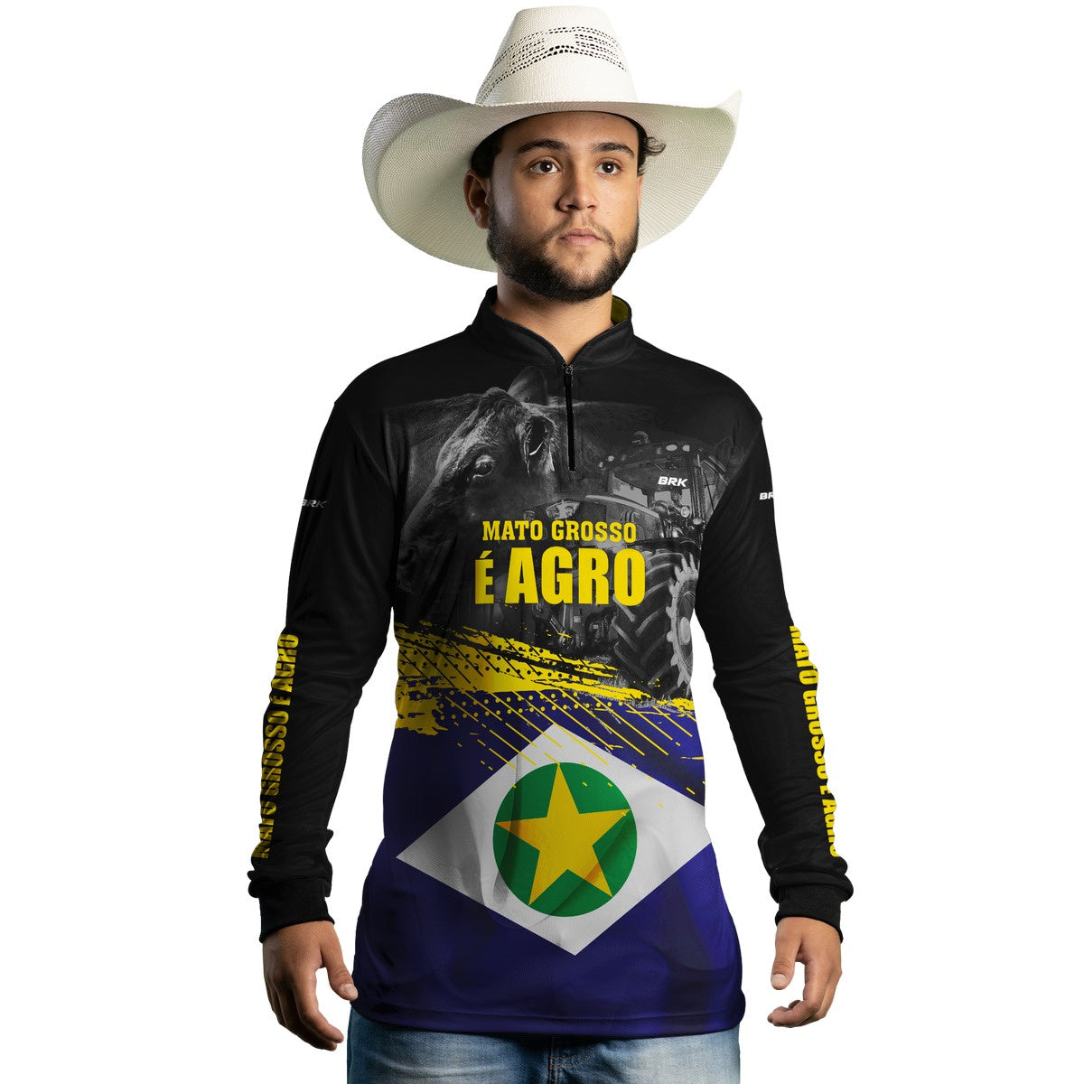 Camisa Agro Brk Mato Grosso é Agro com Proteção Solar UV50+ - BRK AGRO