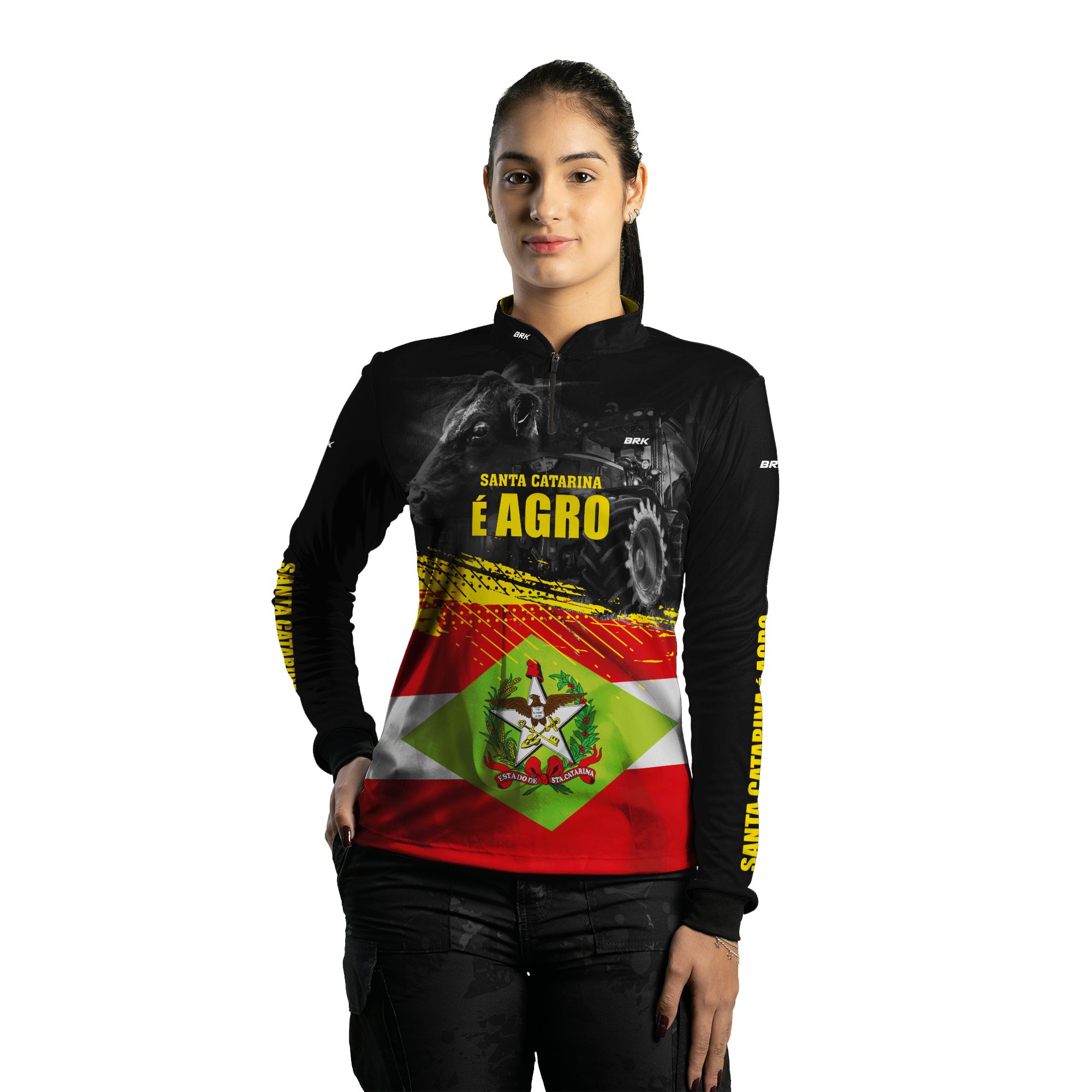 Camisa Agro Brk Santa Catarina é Agro com Proteção Solar UV50+ - BRK AGRO