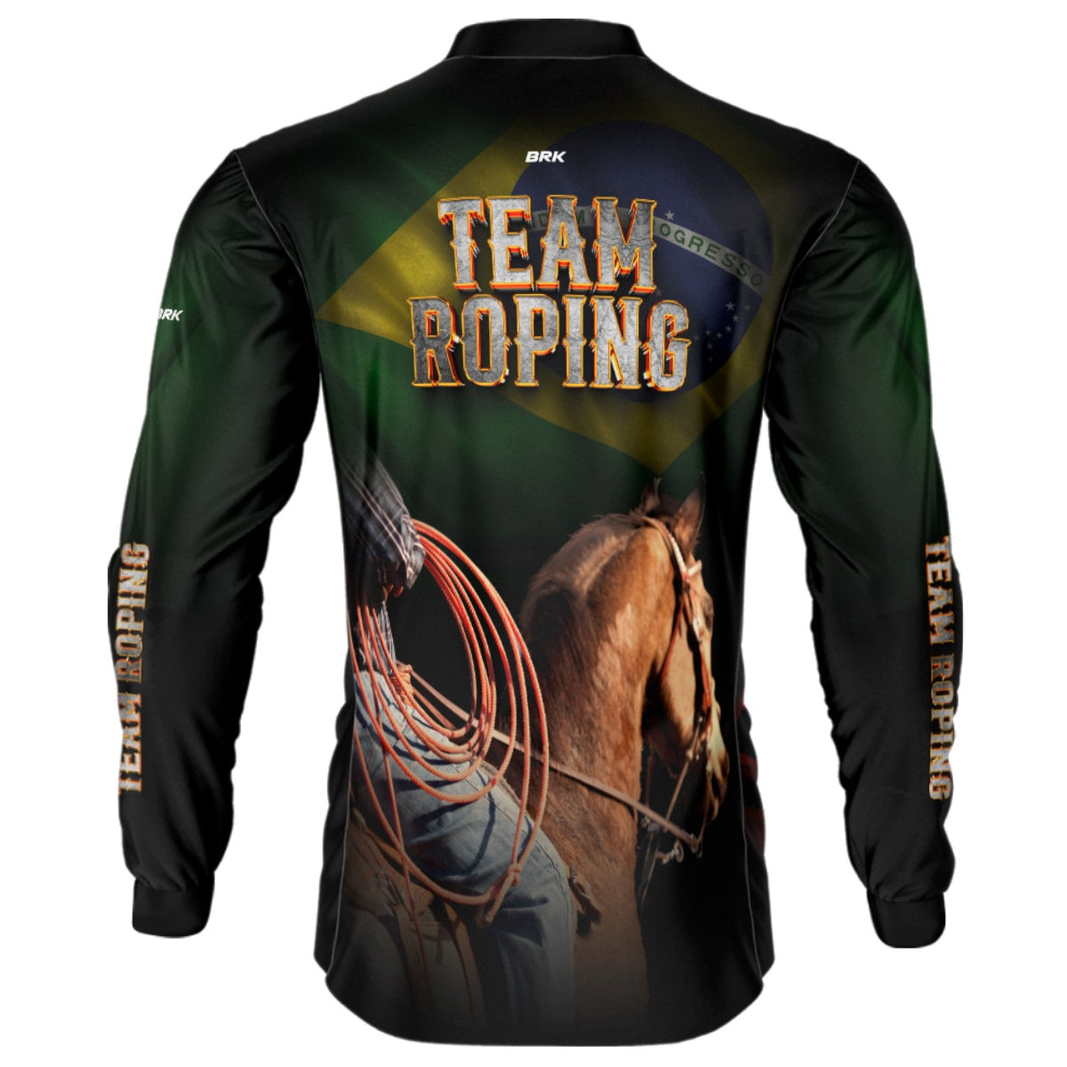 Camisa Agro Brk Team Roping Brasil 2 com UV50+ - BRK AGRO