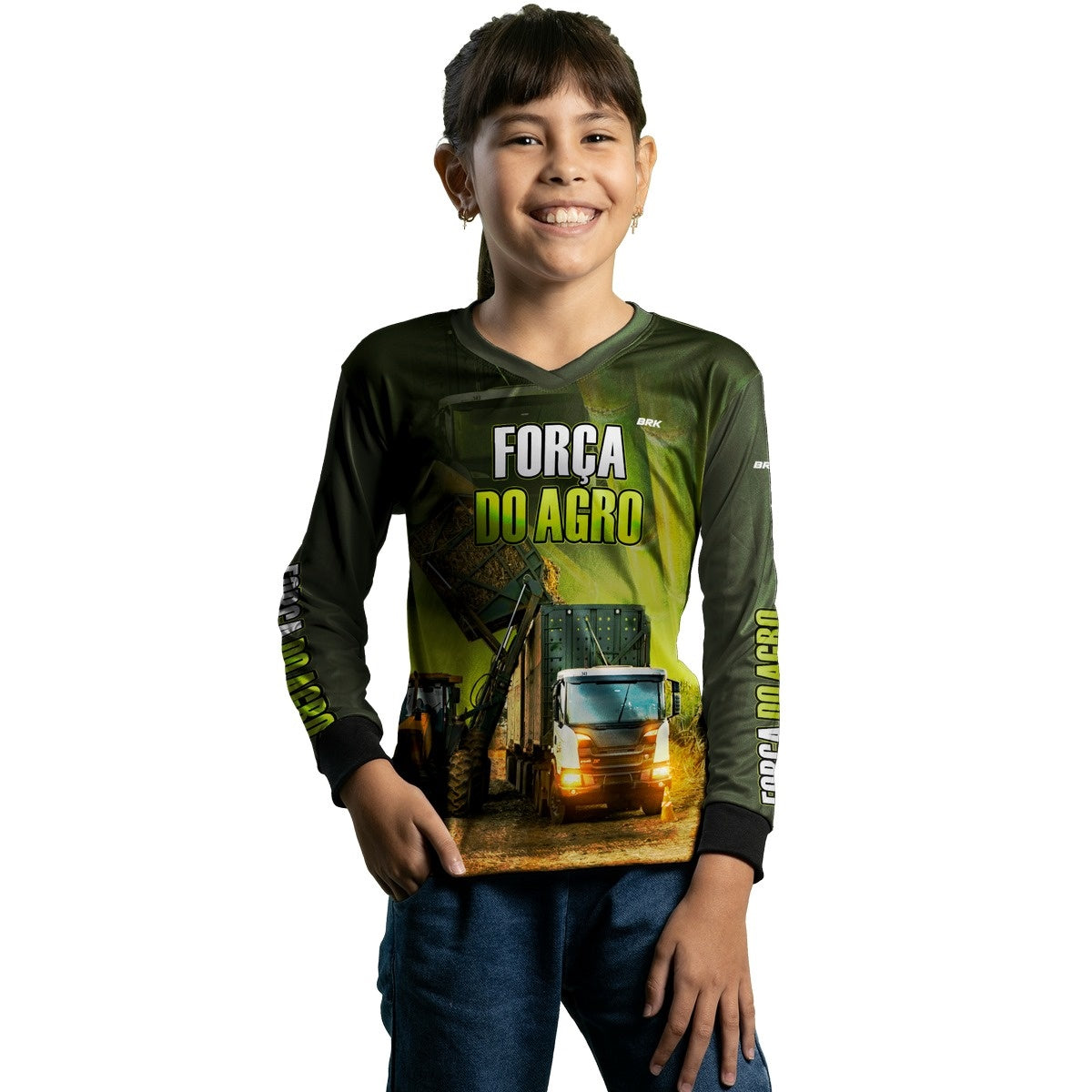 Camisa Agro Brk A Força do Agro Caminhão de Cana com Proteção Solar UV50+ - Brk Agro
