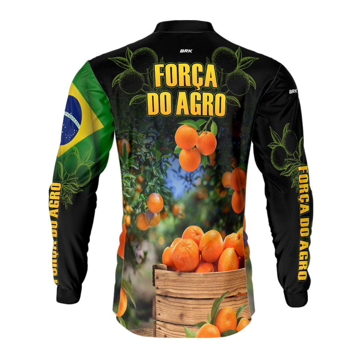 Camisa Agro Brk Cultivo Frutas Produtor de Laranja com Proteção UV50+ - BRK AGRO