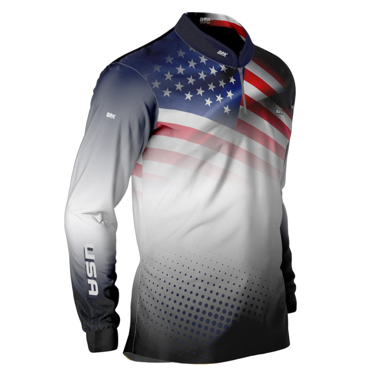Camisa Agro Brk Branca Estados Unidos com Proteção Solar UV50+ - BRK AGRO
